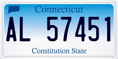 CT license plate AL57451