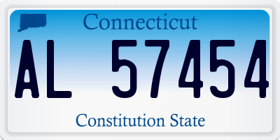 CT license plate AL57454