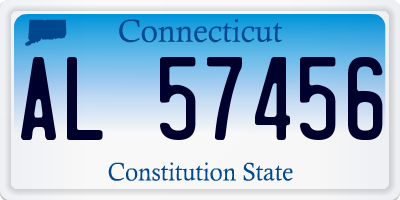 CT license plate AL57456