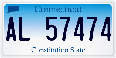 CT license plate AL57474