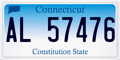 CT license plate AL57476