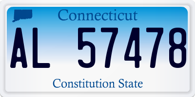 CT license plate AL57478