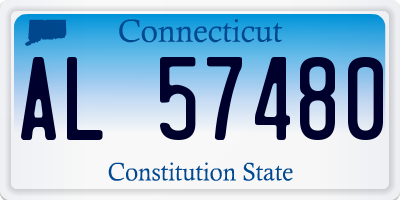 CT license plate AL57480
