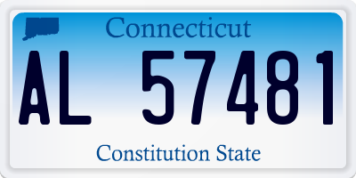 CT license plate AL57481