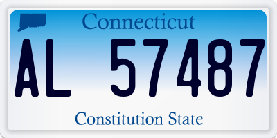CT license plate AL57487