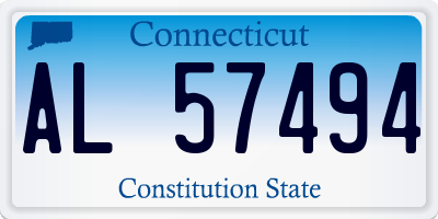 CT license plate AL57494