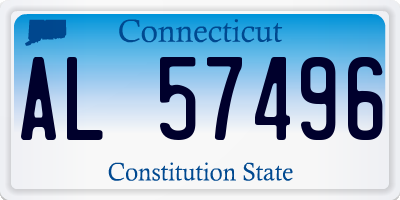 CT license plate AL57496