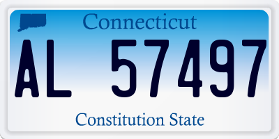 CT license plate AL57497