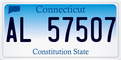 CT license plate AL57507