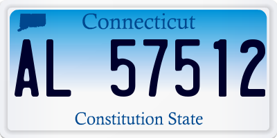 CT license plate AL57512
