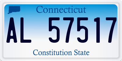 CT license plate AL57517