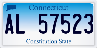 CT license plate AL57523