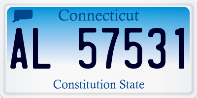 CT license plate AL57531