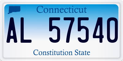CT license plate AL57540