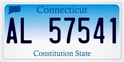CT license plate AL57541