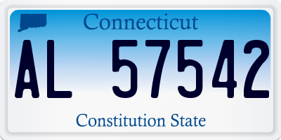 CT license plate AL57542
