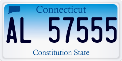 CT license plate AL57555