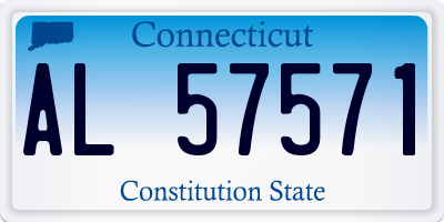 CT license plate AL57571