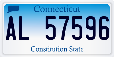 CT license plate AL57596