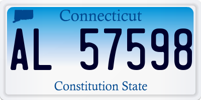 CT license plate AL57598