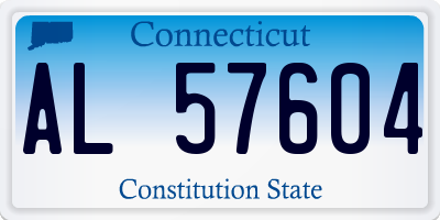 CT license plate AL57604