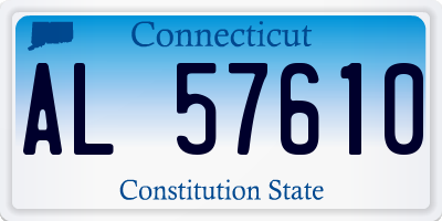 CT license plate AL57610