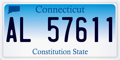 CT license plate AL57611