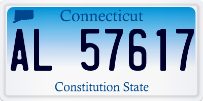 CT license plate AL57617