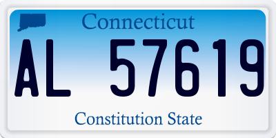 CT license plate AL57619
