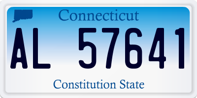 CT license plate AL57641
