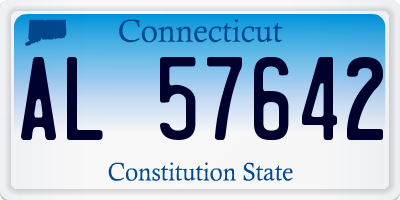 CT license plate AL57642
