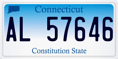 CT license plate AL57646