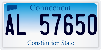 CT license plate AL57650
