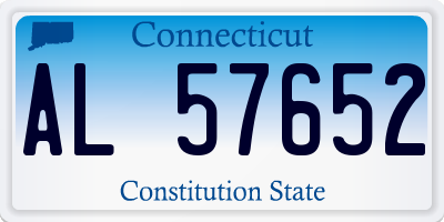 CT license plate AL57652