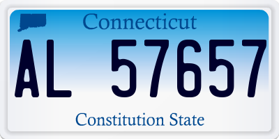 CT license plate AL57657