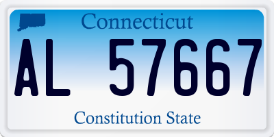 CT license plate AL57667