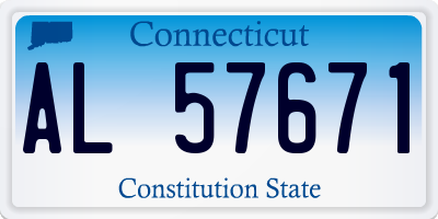 CT license plate AL57671