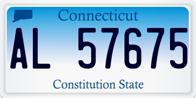 CT license plate AL57675