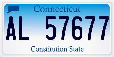CT license plate AL57677