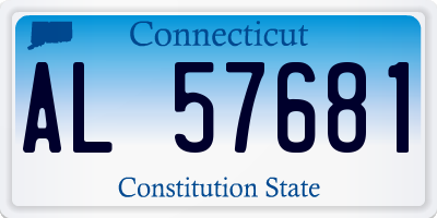 CT license plate AL57681