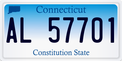 CT license plate AL57701