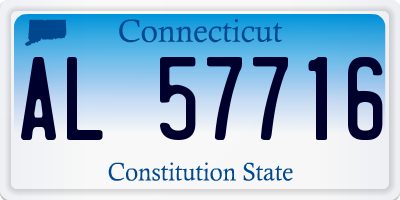 CT license plate AL57716