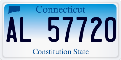 CT license plate AL57720