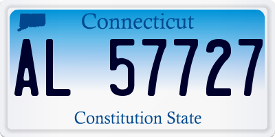CT license plate AL57727