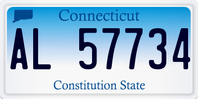 CT license plate AL57734