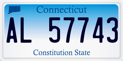 CT license plate AL57743