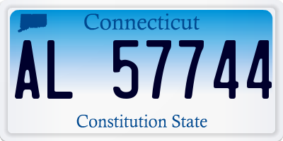 CT license plate AL57744