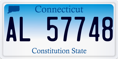 CT license plate AL57748