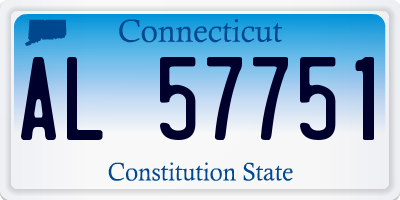CT license plate AL57751