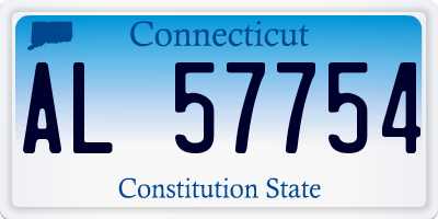 CT license plate AL57754